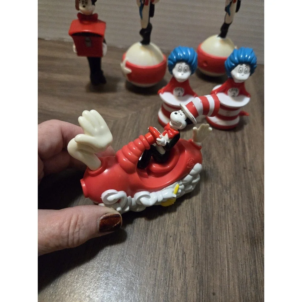 Dr. Seuss McDonald's Cat in the Hat Thing 1 & Thing 2 Toy Lot 2003